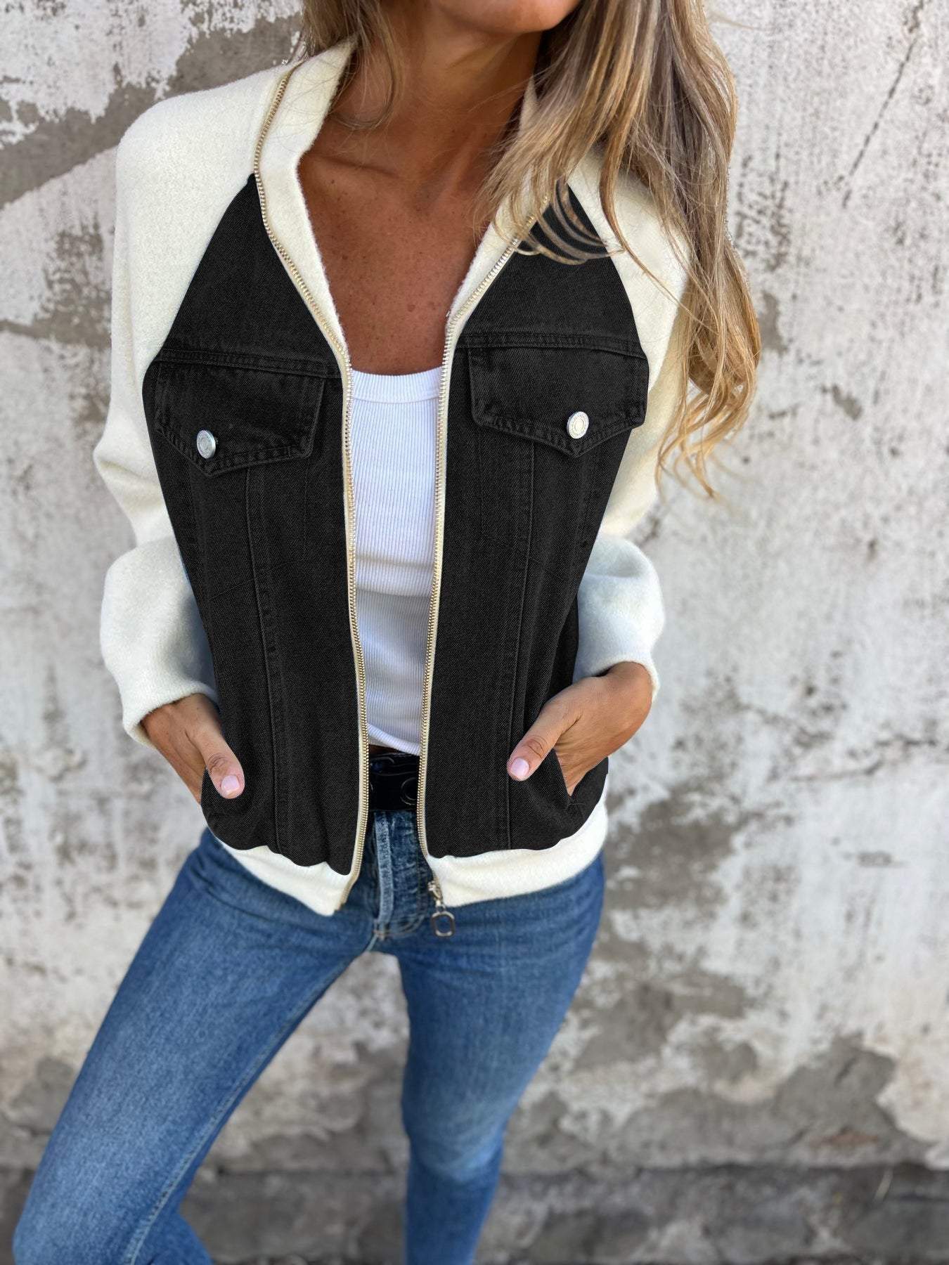 Beatrix™ | Moderne Jacke mit Denim